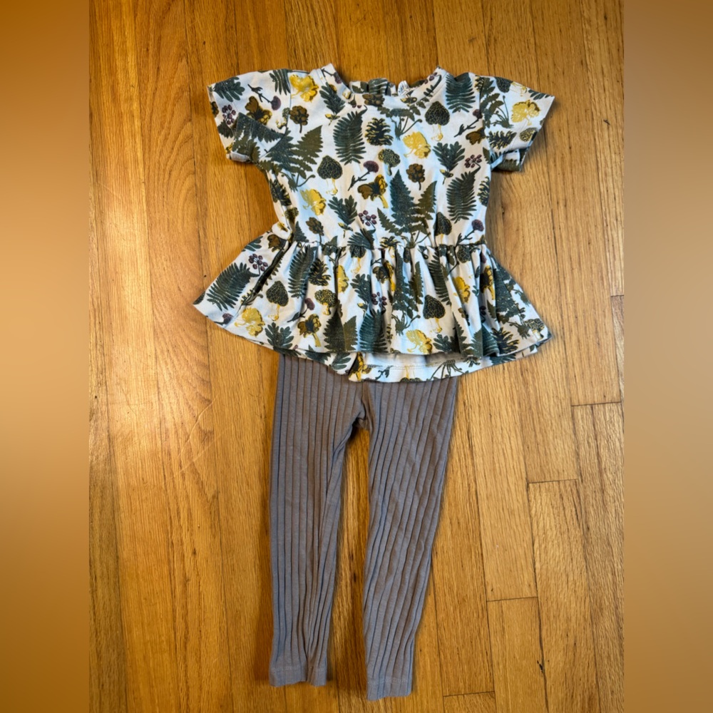 Kate Quinn Botanical Print Top and leggings set
